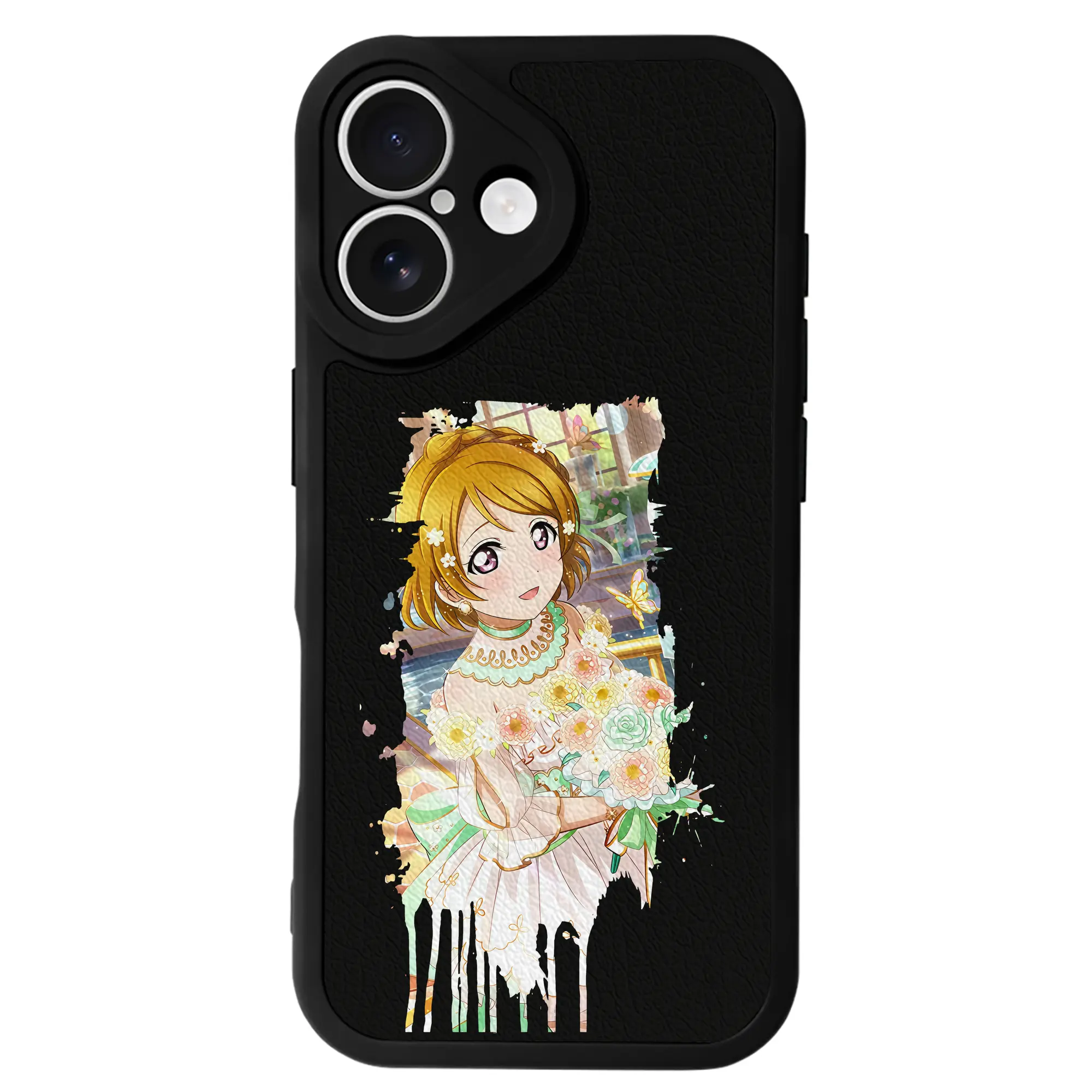 Love Live! グッズ,小泉花陽 - IPhone 16シリーズ対応 ・ シリコンスマホケース ・ レザー調 ・ 高精度フィット ・ 耐衝撃 ・ ワイヤレス充電対応 ・ 精密カット